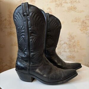 Vintage Laredo black leather western cowboy boots rodeo size men’s 8D US